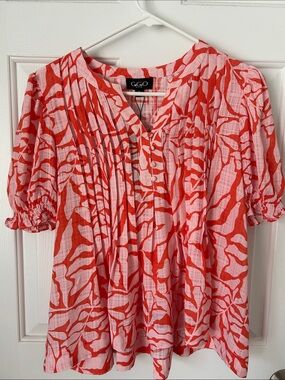 Pink & Red Floral Women’s Top